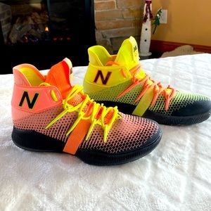 New Balance Kawhi Leonard’s basketball sneaker - mismatched yellow and pink